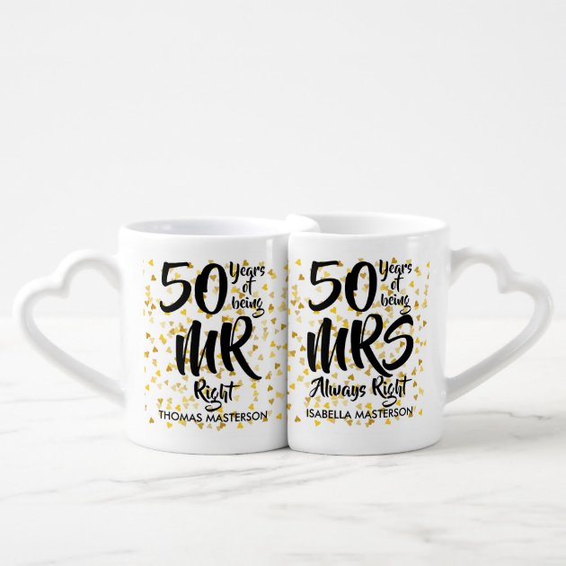 and Mrs 50th Anniversary Mr 50 Years Anniversary Gift 50th Anniversary Gift Set Always Right Coffee Mug Set and Mrs 50th Anniversary Mr 50 Years Anniversary Gift 50th Anniversary Gift Set Always Right Coffee Mug Set